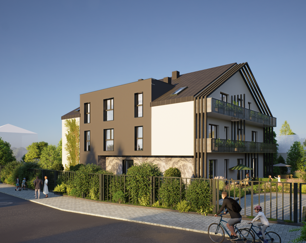 Sielanka Apartamenty - Wizualizacja budynku od ulicy