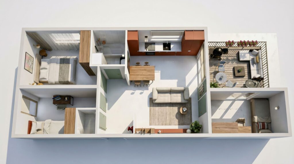 Wizualizacja mieszkanie 3 rzut