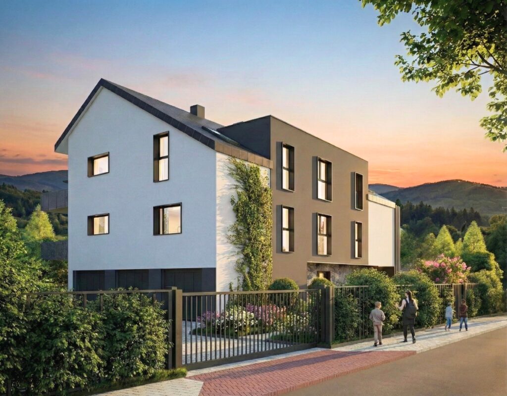 Sielanka Apartamenty - Wizualizacja budynku - przód